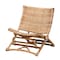 Baxton Studio Herrara Modern Bohemian Natural Brown Antique Rattan Foldable Lounge Chair 219-12705-ZORO - alternate 7